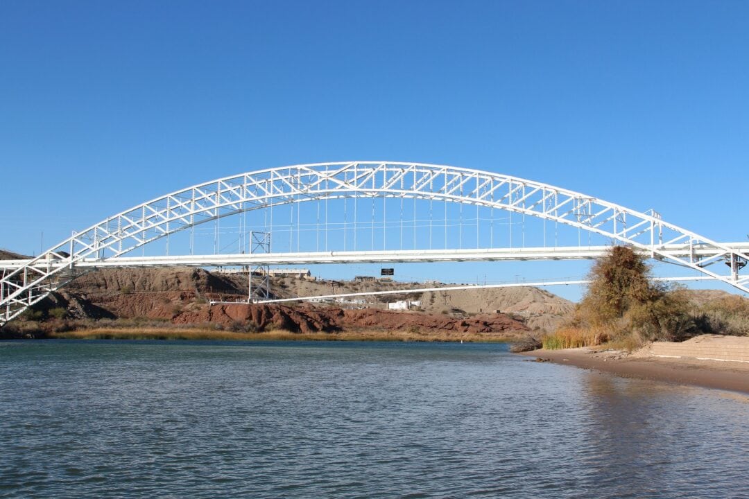 old trails bridge, topock, arizona