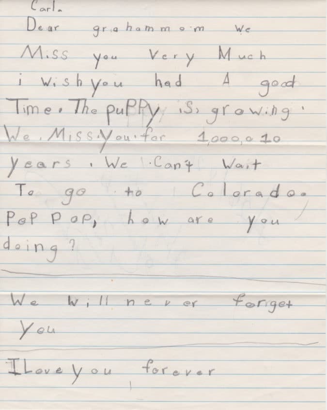 a handwritten letter